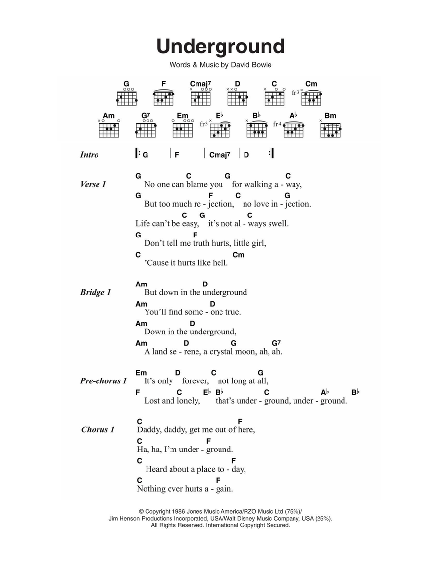 Underground Underground Acoustic Guitar scores gallery preview page 1