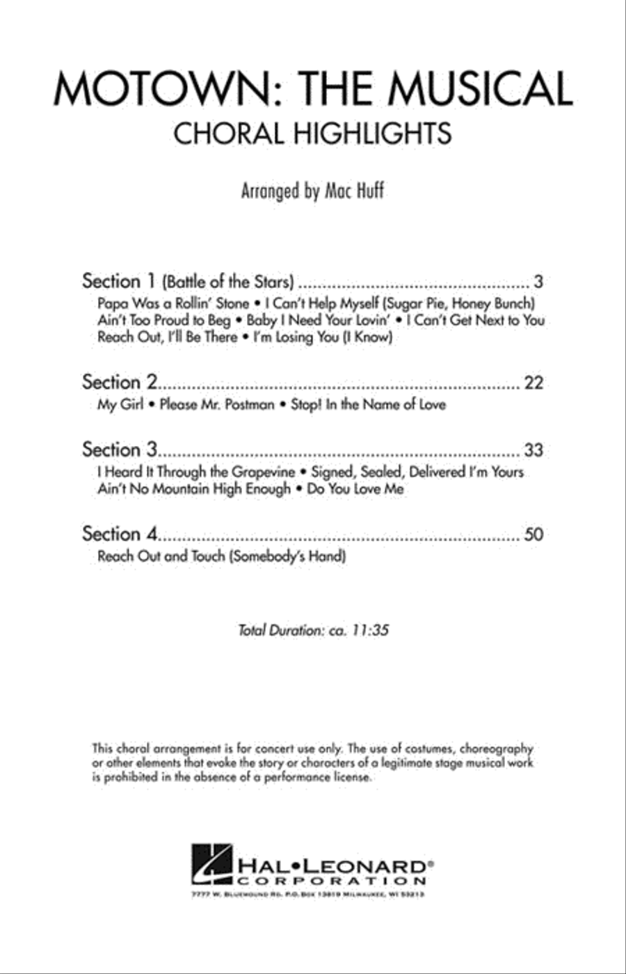 Motown: The Musical Motown: The Musical 4-Part scores gallery preview page 2