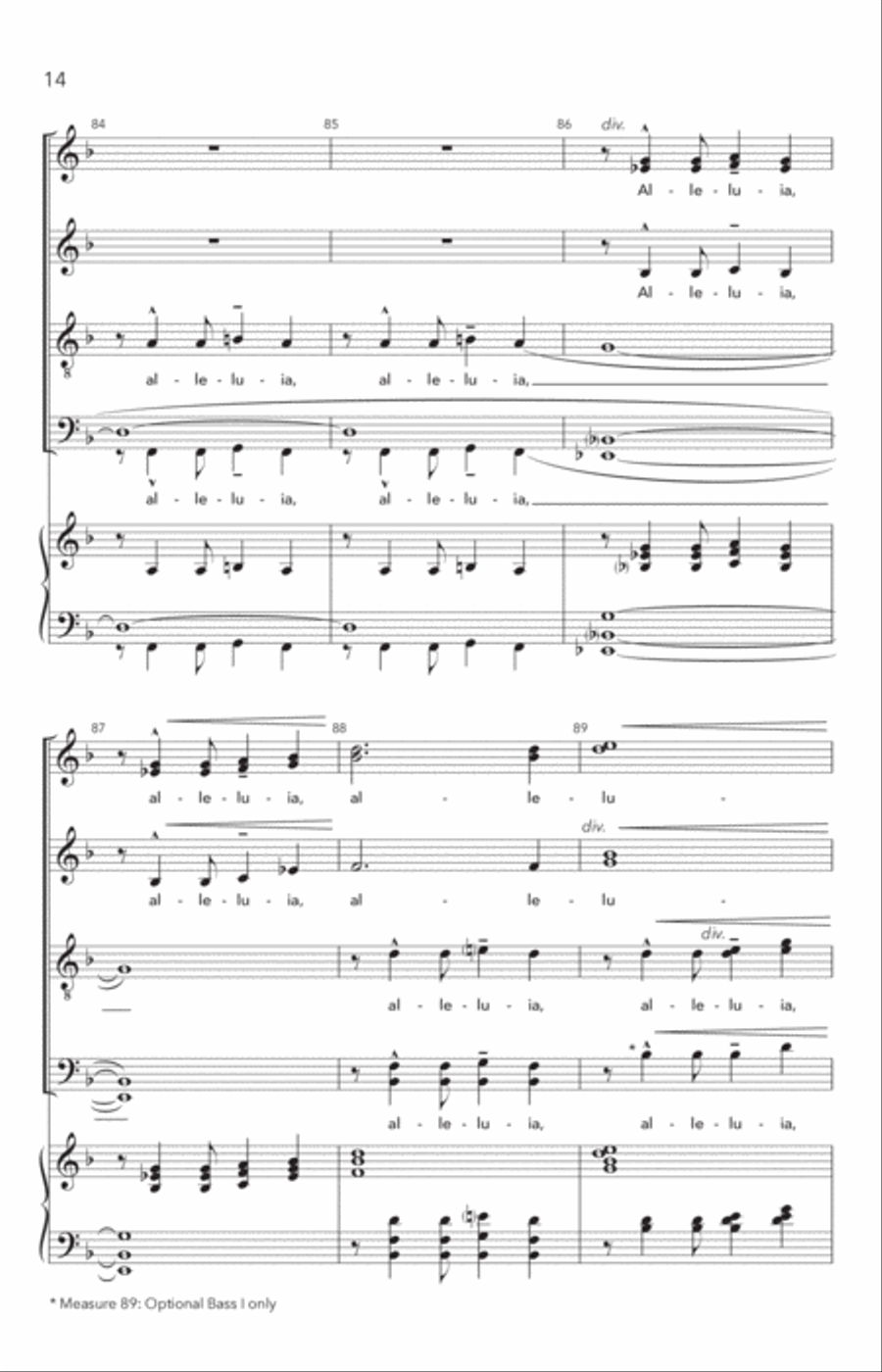 Alleluia, Cantate Domino Alleluia, Cantate Domino Divisi scores gallery preview page 13