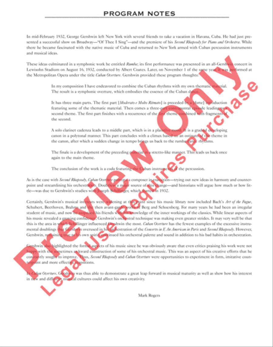 Cuban Overture Concert Band scores gallery preview page 5