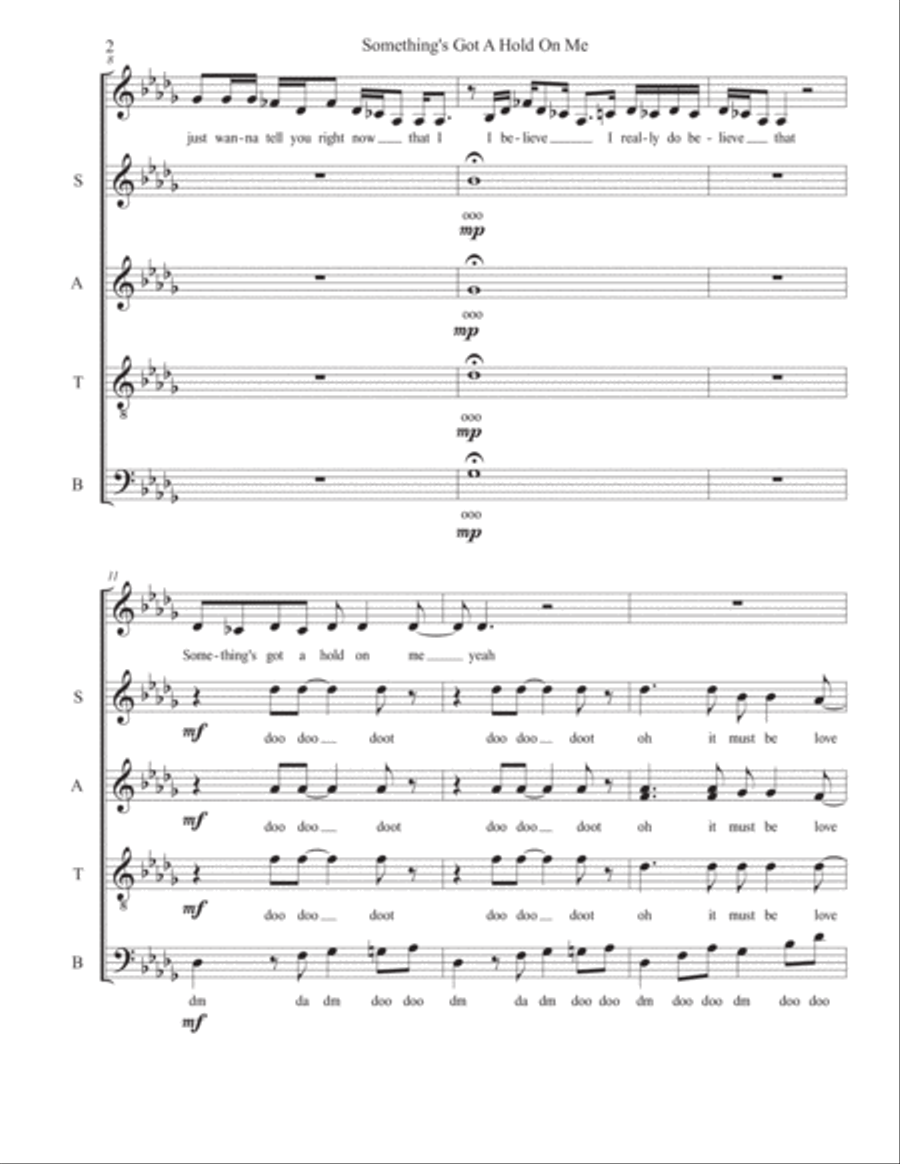 Something's Got A Hold On Me 4-Part scores gallery preview page 2