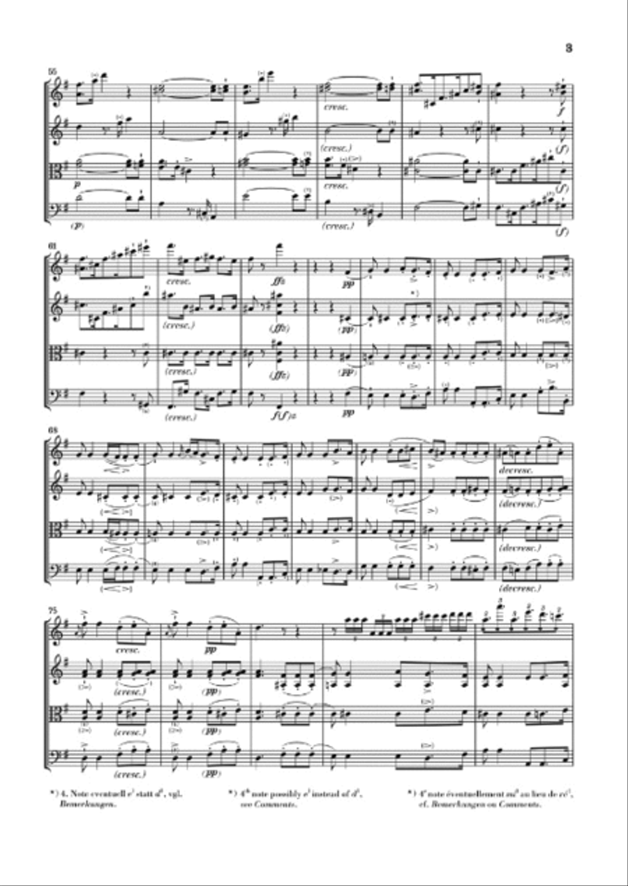 String Quartet in G Major, Op. post. 161 D 887 (Streichquartett G-Dur) String Quartet scores gallery preview page 4