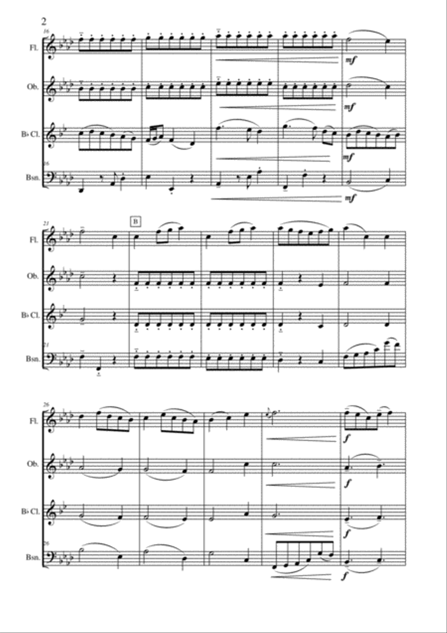 Ó Carolan's Welcome Woodwind Quartet scores gallery preview page 3