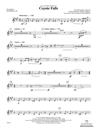 Coyote Falls (from Looney Tunes 3D): (wp) 4th Horn in E-flat