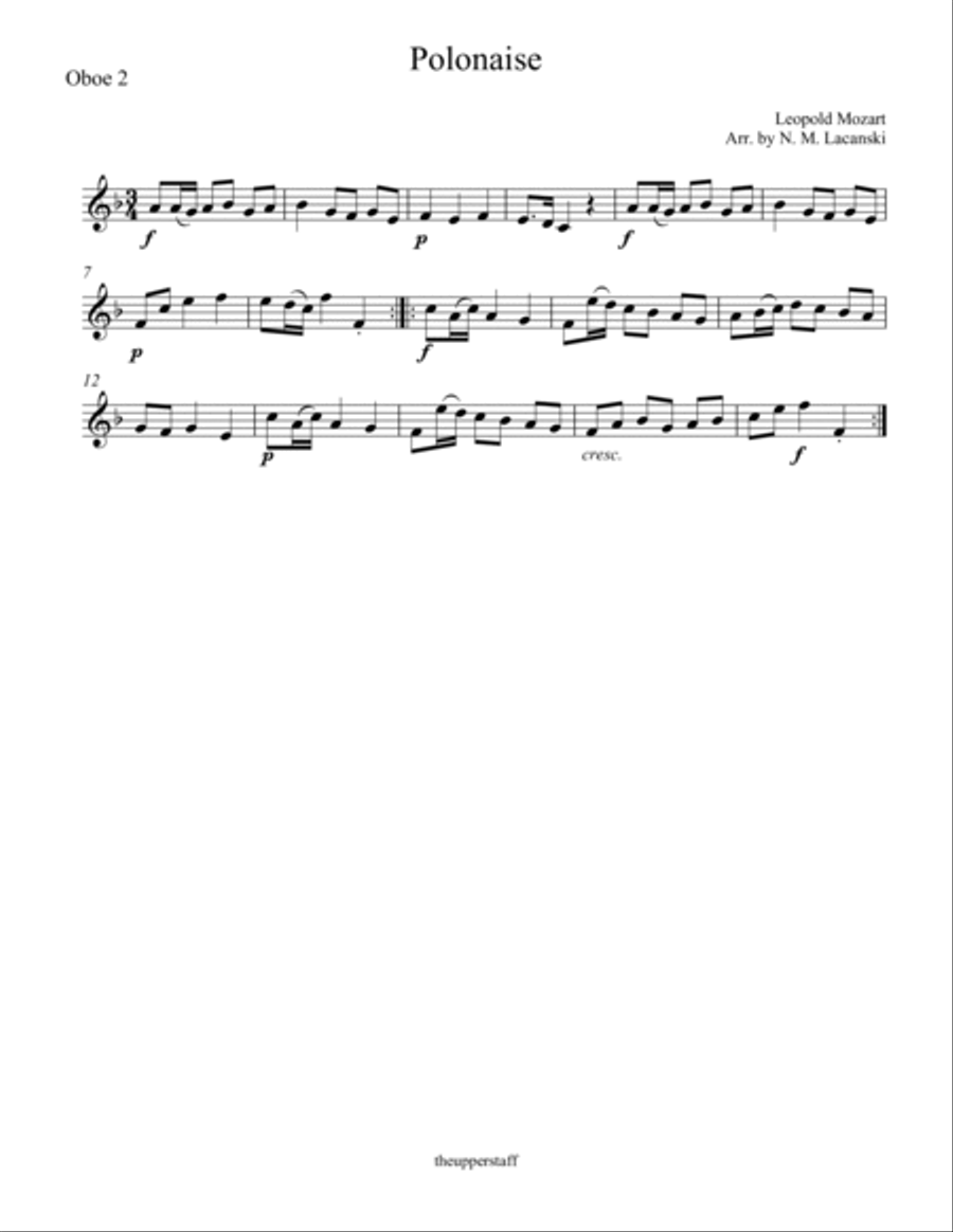 Polonaise Oboe Solo scores gallery preview page 2