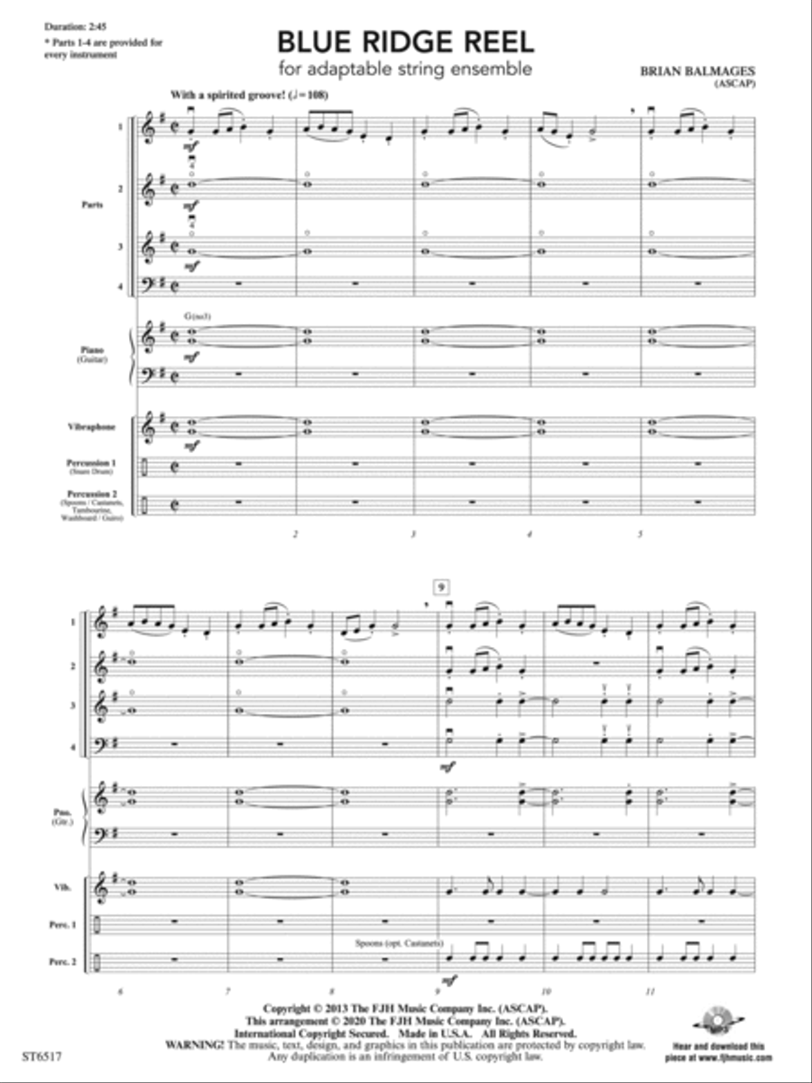 Blue Ridge Reel: Score String Orchestra scores gallery preview page 4