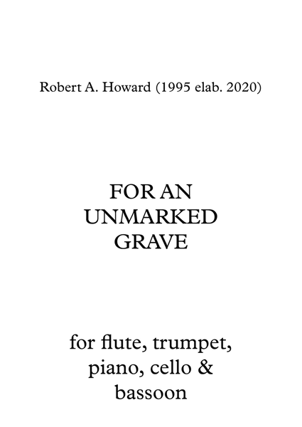 For an Unmarked Grave (full playing score) image number null