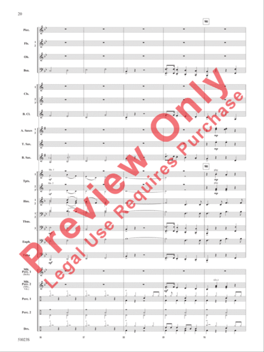 Walkin' Down Christmas Lane Concert Band scores gallery preview page 21