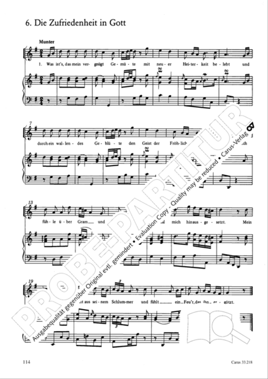Geistliche Oden und Lieder (Gellert) Collection / Songbook scores gallery preview page 109