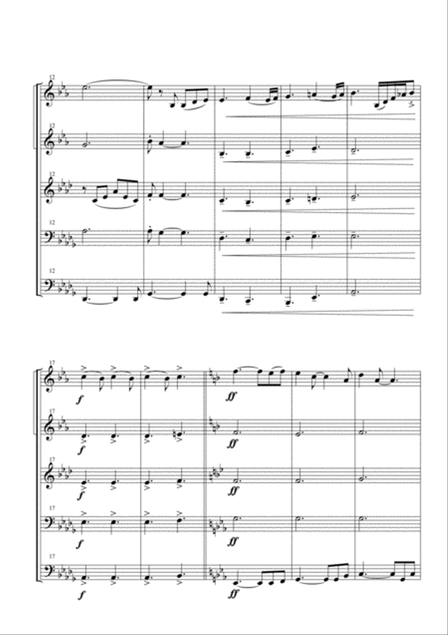 We Are The Champions Brass Ensemble scores gallery preview page 2