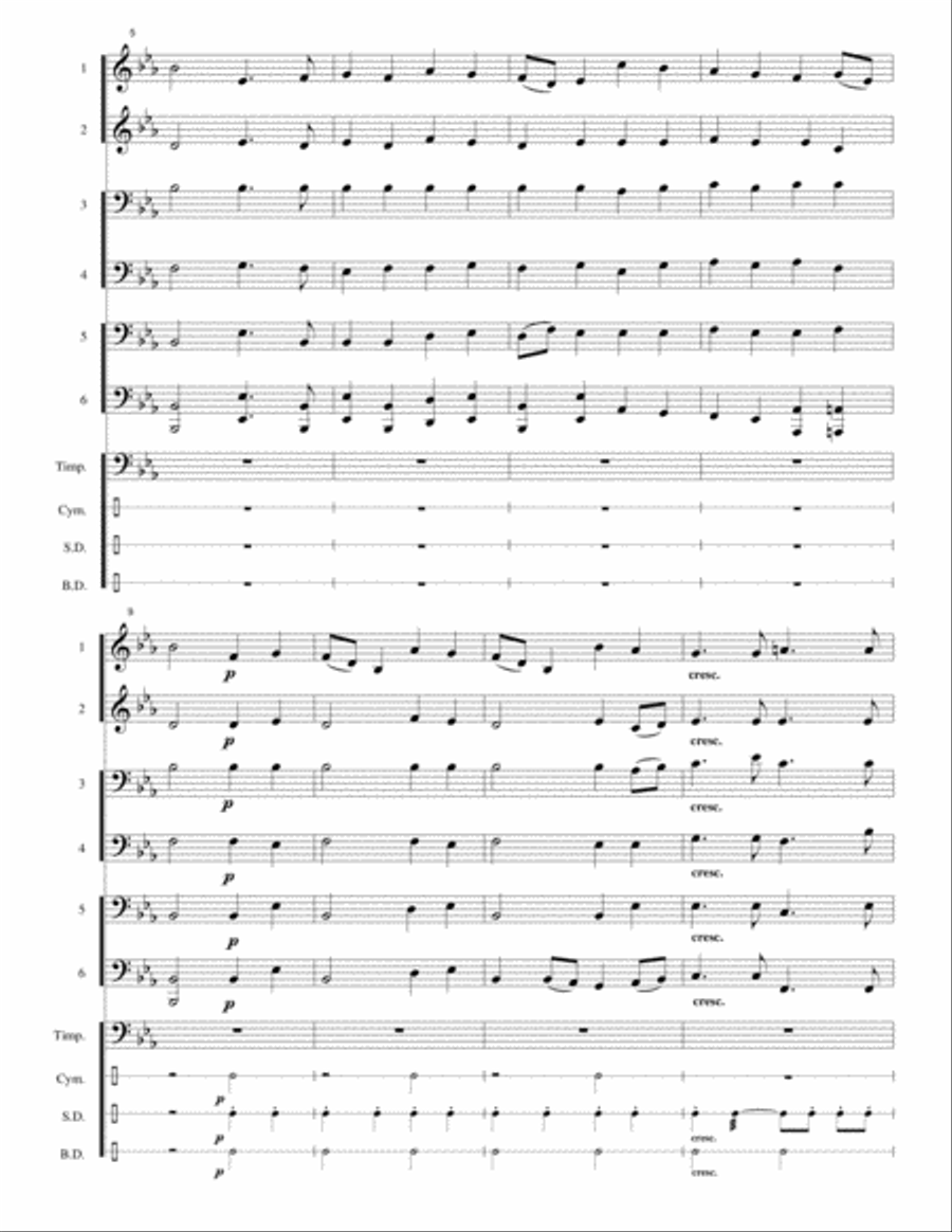 Germany National Anthem: Deutschlandlied Large Ensemble scores gallery preview page 5