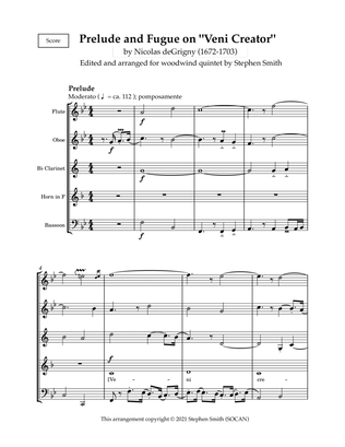 Prelude and Fugue on "Veni Creator" (Wind Quintet)