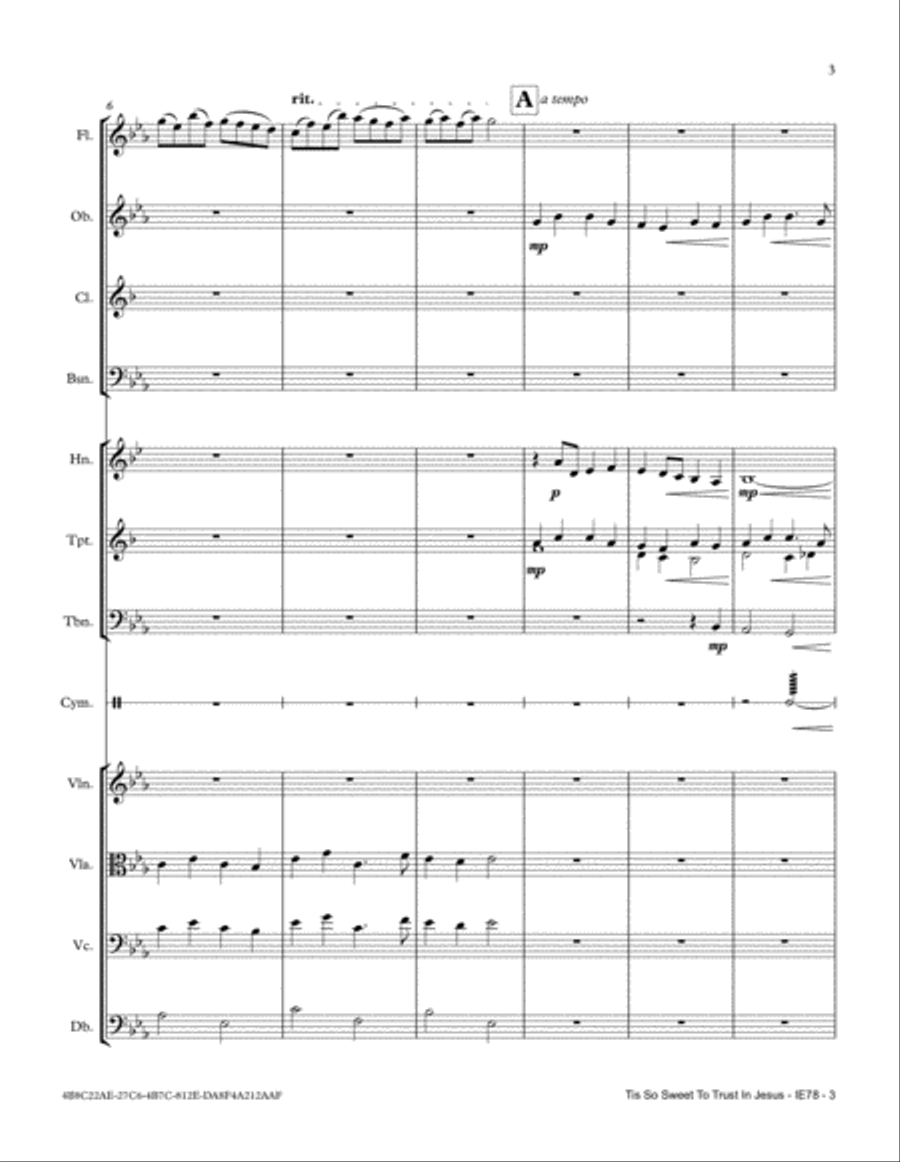 'Tis So Sweet To Trust In Jesus Full Orchestra scores gallery preview page 3