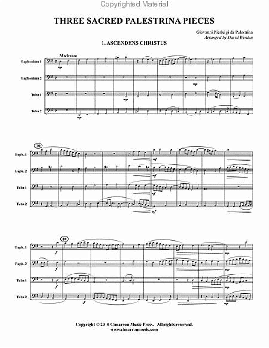Three Sacred Palestrina Pieces EETT scores gallery preview page 2