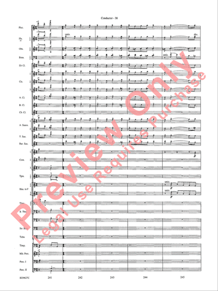 Variations on a Theme of Robert Schumann Concert Band scores gallery preview page 41