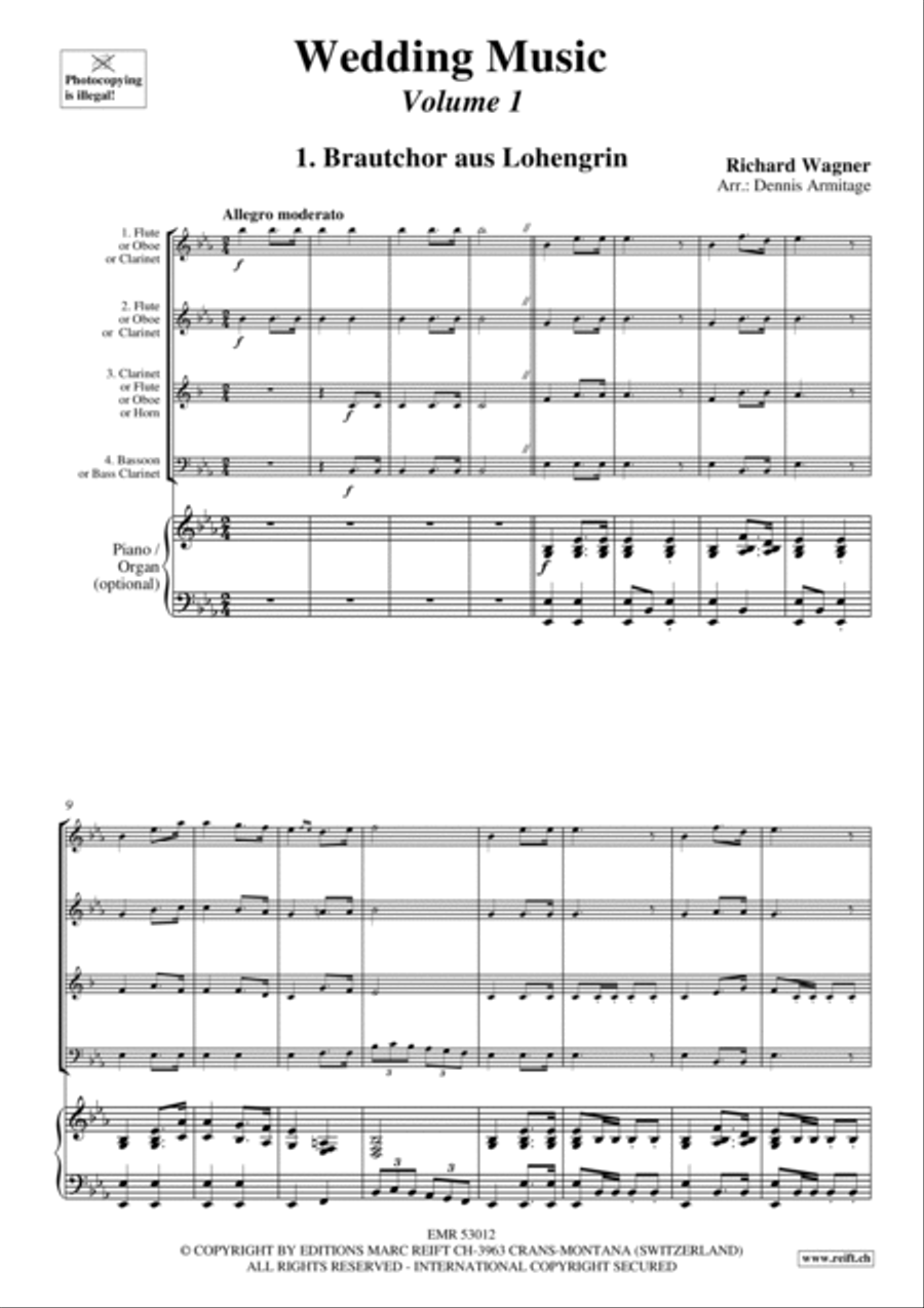 Wedding Music Volume 1 Wedding Music Volume 1 Woodwind Quartet scores gallery preview page 2
