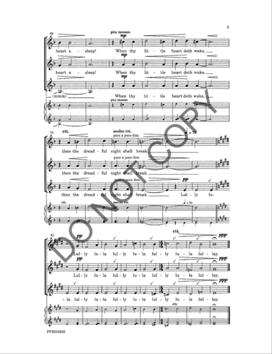 Cradle Song SSA scores gallery preview page 7