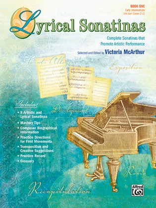 Book cover for Lyrical Sonatinas, Book 1