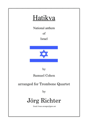Book cover for Hatikva (Nationalhymne Israels) für Posaunenquartett
