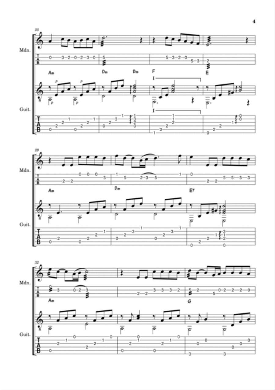 Historia De Un Amor Mandolin scores gallery preview page 4