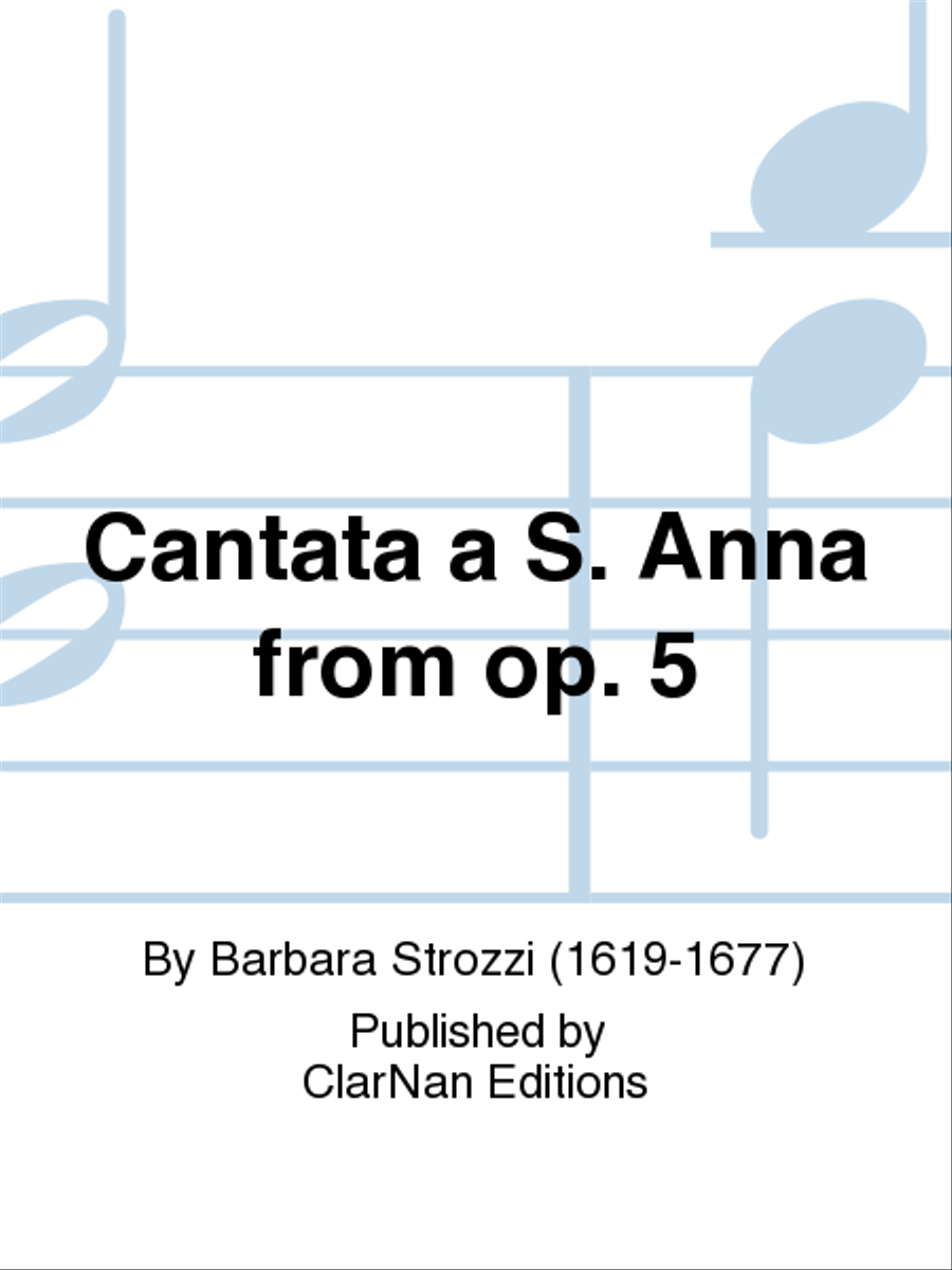 Cantata a S. Anna from op. 5 Soprano Voice scores gallery preview page 1