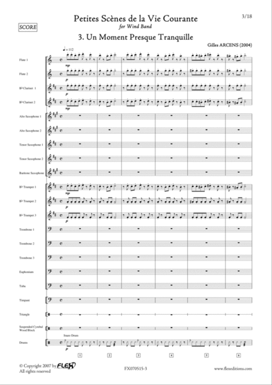 Un Moment Presque Tranquille Concert Band scores gallery preview page 2