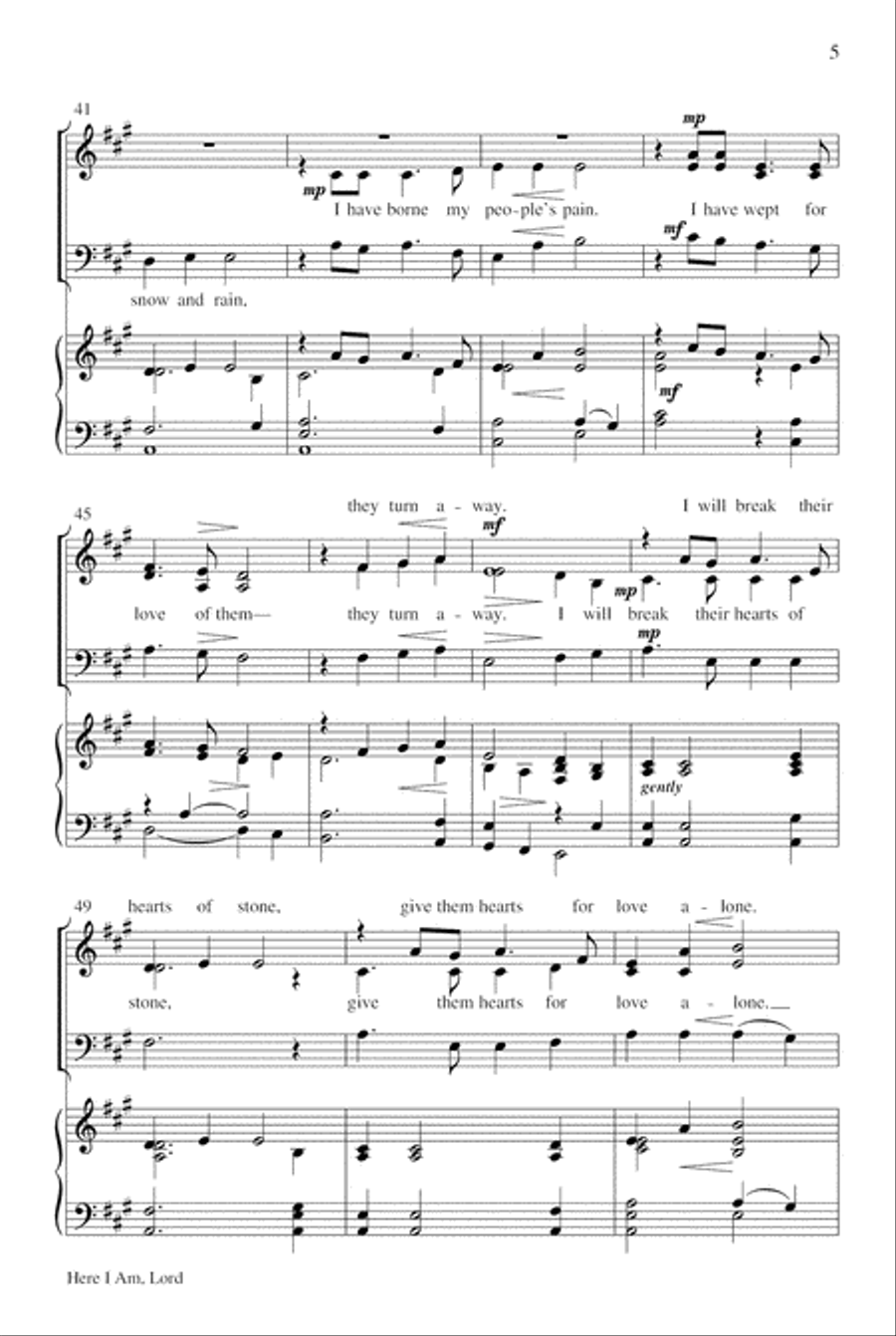 Here I Am, Lord Choir scores gallery preview page 6