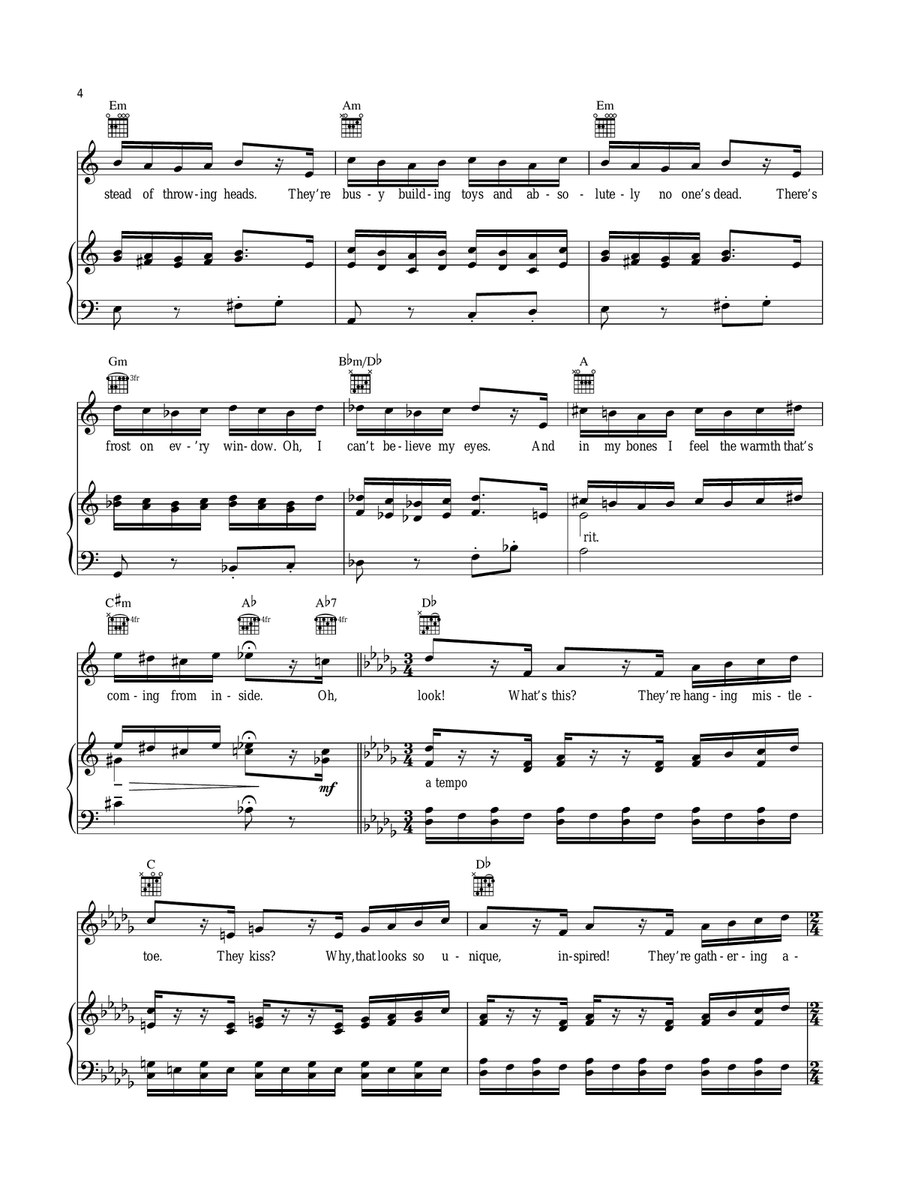What's This? (from The Nightmare Before Christmas) Piano, Vocal, Guitar scores gallery preview page 4