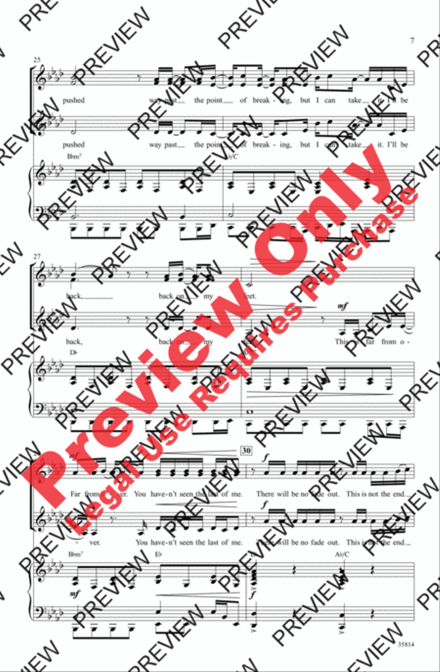 You Haven't Seen the Last of Me Women's Choir scores gallery preview page 6