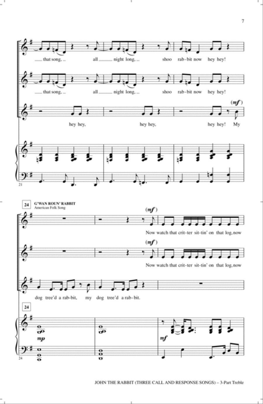 Oh, John The Rabbit 3-Part scores gallery preview page 5