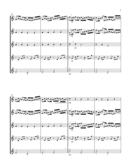 Canon (Pachelbel) (Bb) (Tenor Saxophone Quintet) image number null