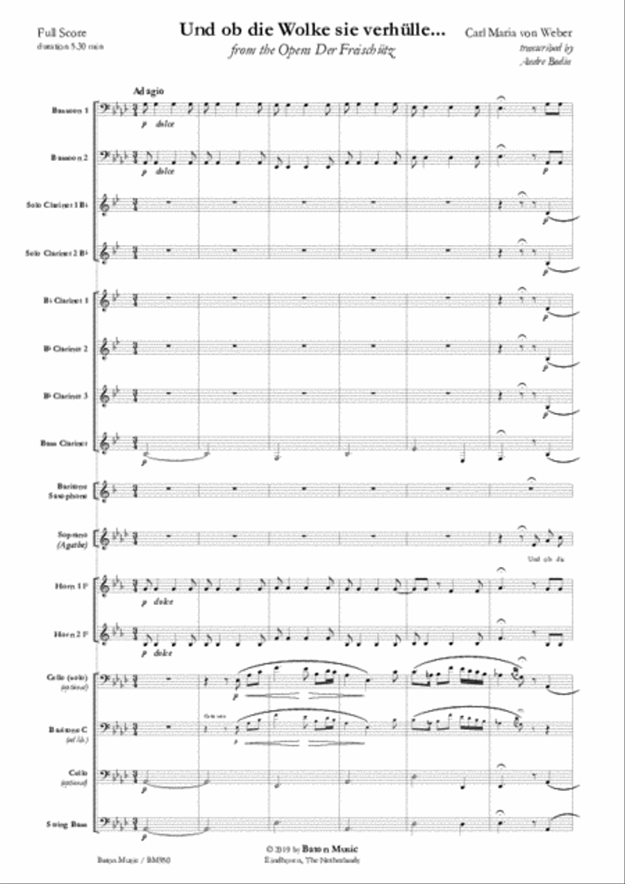 Und ob die Wolke sie verhülle... Concert Band scores gallery preview page 2