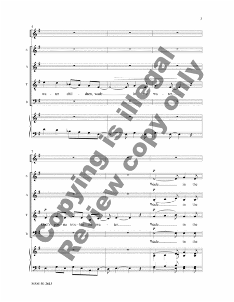 Wade In the Water 4-Part scores gallery preview page 3