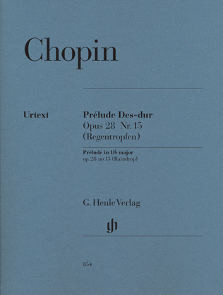 Book cover for Prelude in D-flat Major Op. 28, No. 15 (Raindrop)