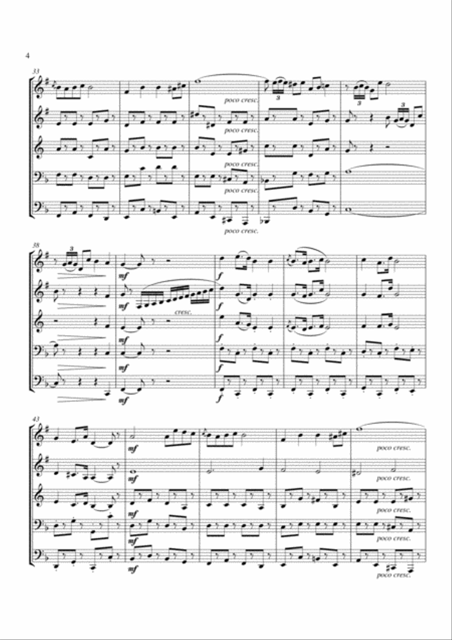 Toreador Song from Carmen Brass Quintet scores gallery preview page 4