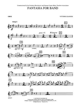 Fantasia for Band: Oboe