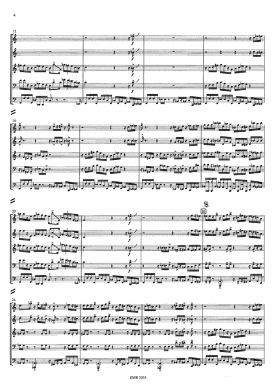 Funky Brass Brass Quintet scores gallery preview page 5