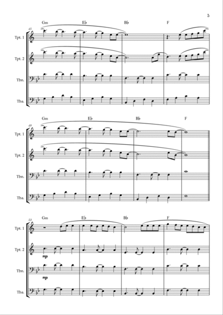 All Of Me Brass Quartet scores gallery preview page 5