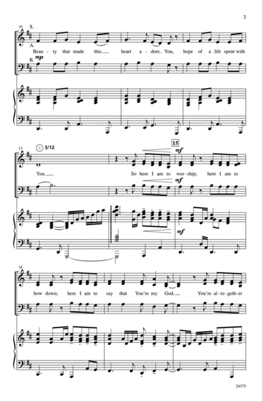 Here I Am to Worship Here I Am to Worship 3-Part scores gallery preview page 3