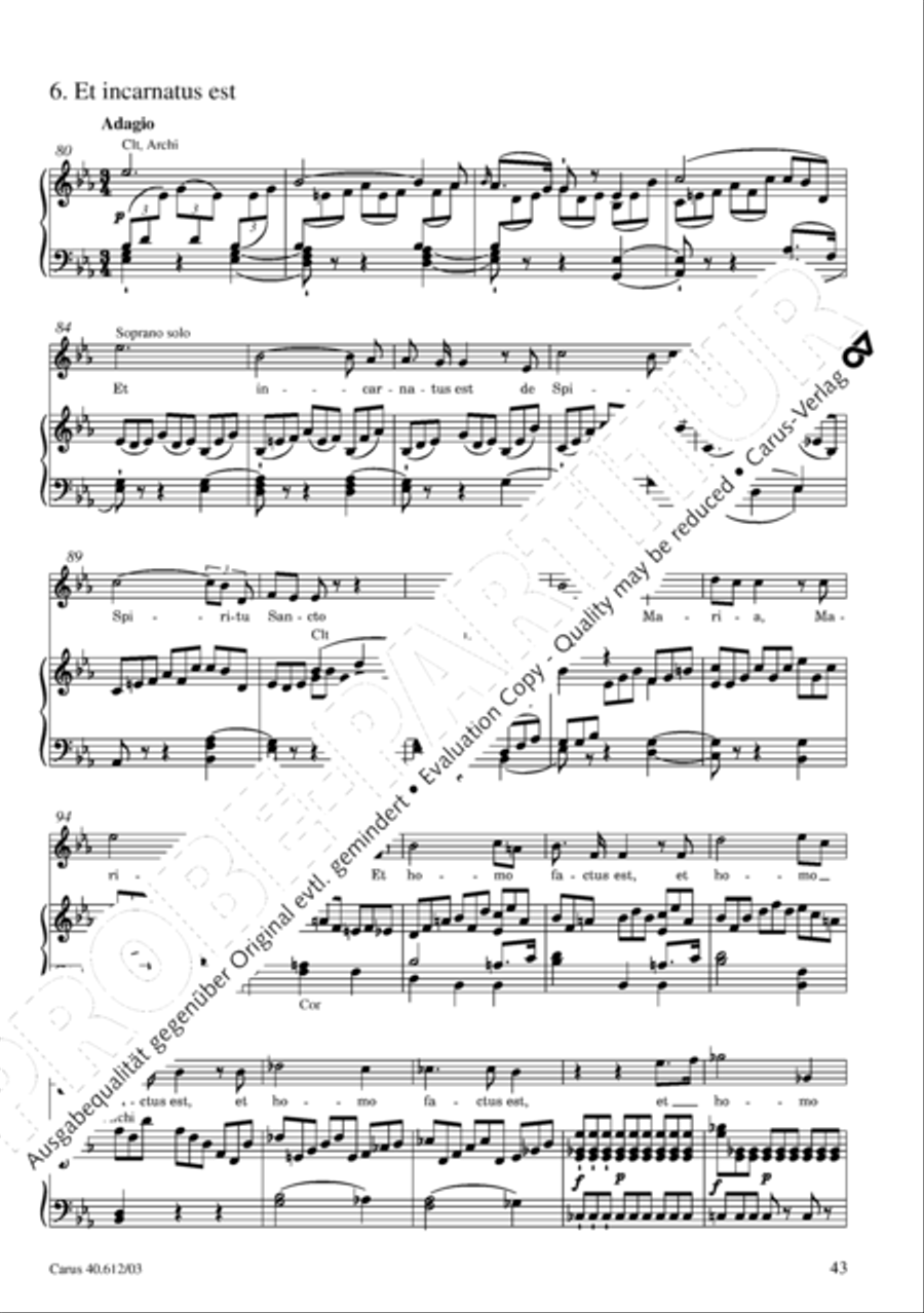 Harmoniemesse in B 4-Part scores gallery preview page 44