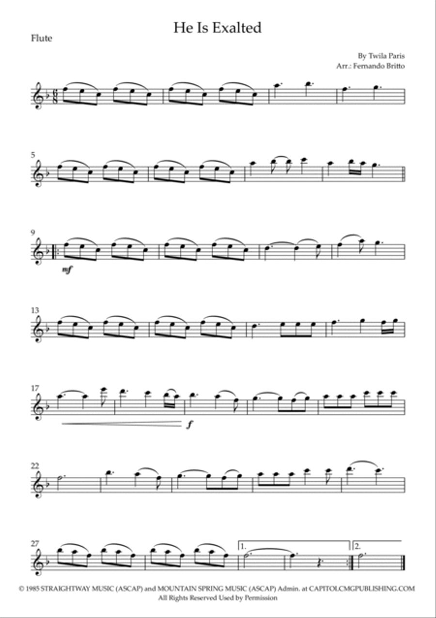 He Is Exalted Woodwind Trio scores gallery preview page 3