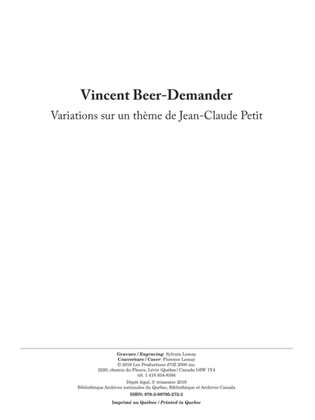 Book cover for Variations sur un thème de Jean-Claude Petit