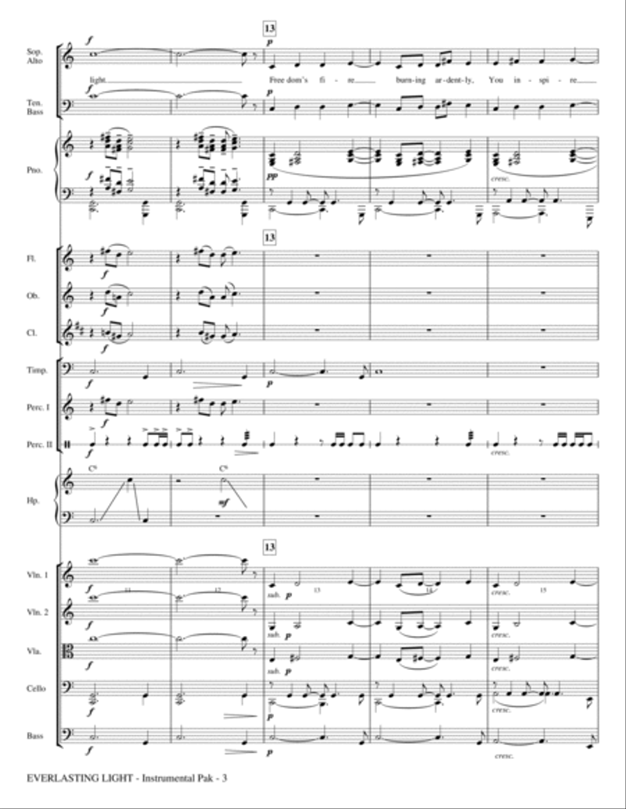 Everlasting Light - Score Choir scores gallery preview page 3