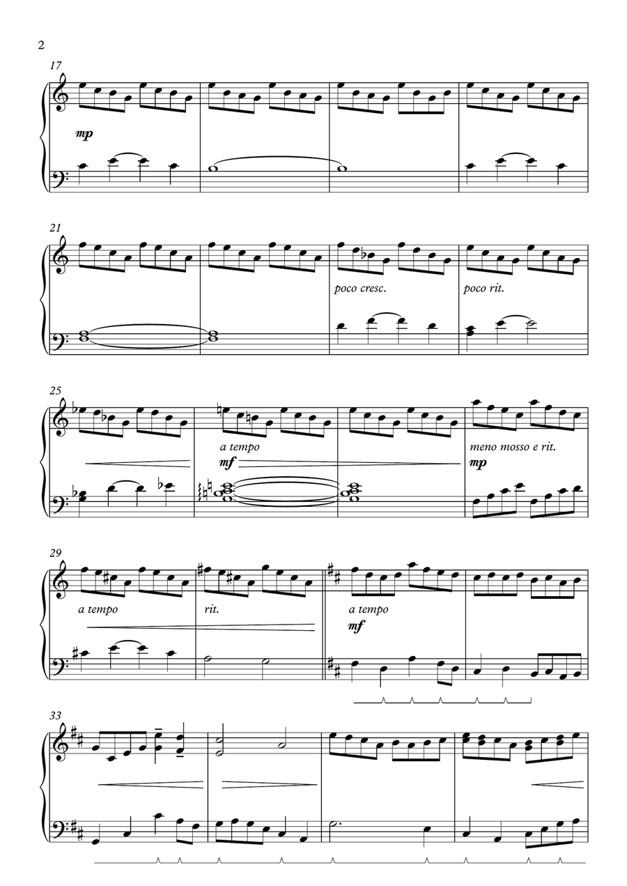 Traumwiese (Dream Meadow) Piano Solo scores gallery preview page 2