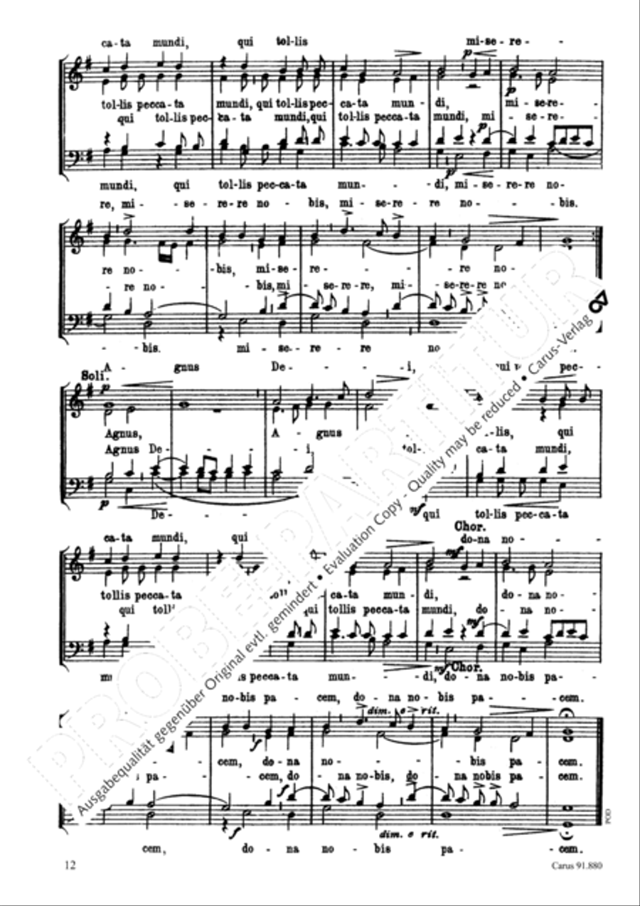 Missa Sine Nomine 4-Part scores gallery preview page 13