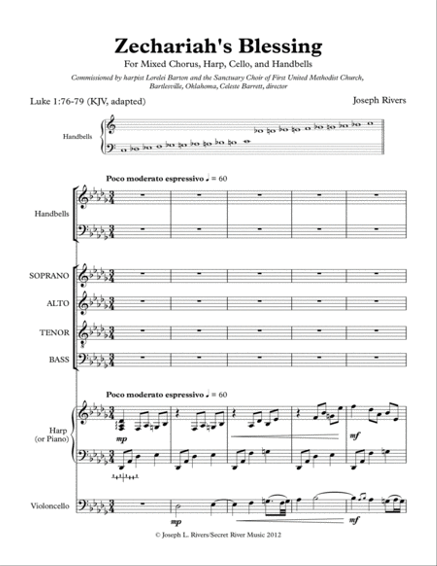 Zechariah's Blessing Zechariah's Blessing 4-Part scores gallery preview page 2