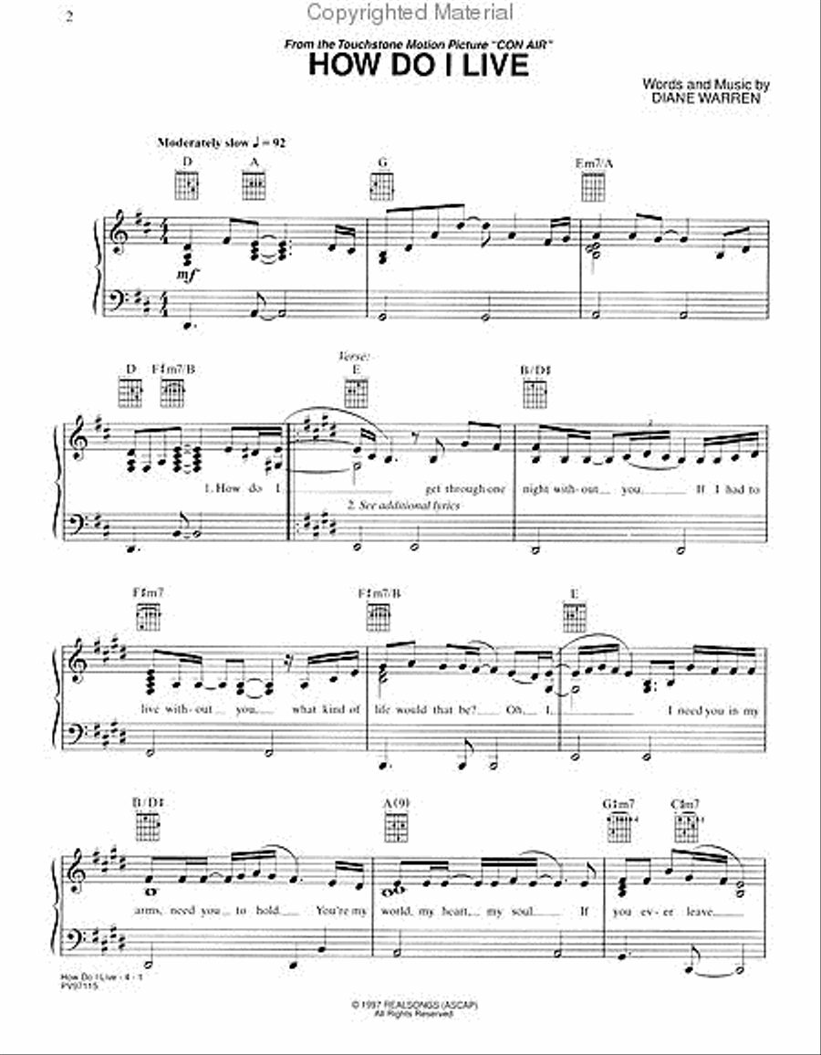 How Do I Live Small Ensemble scores gallery preview page 2