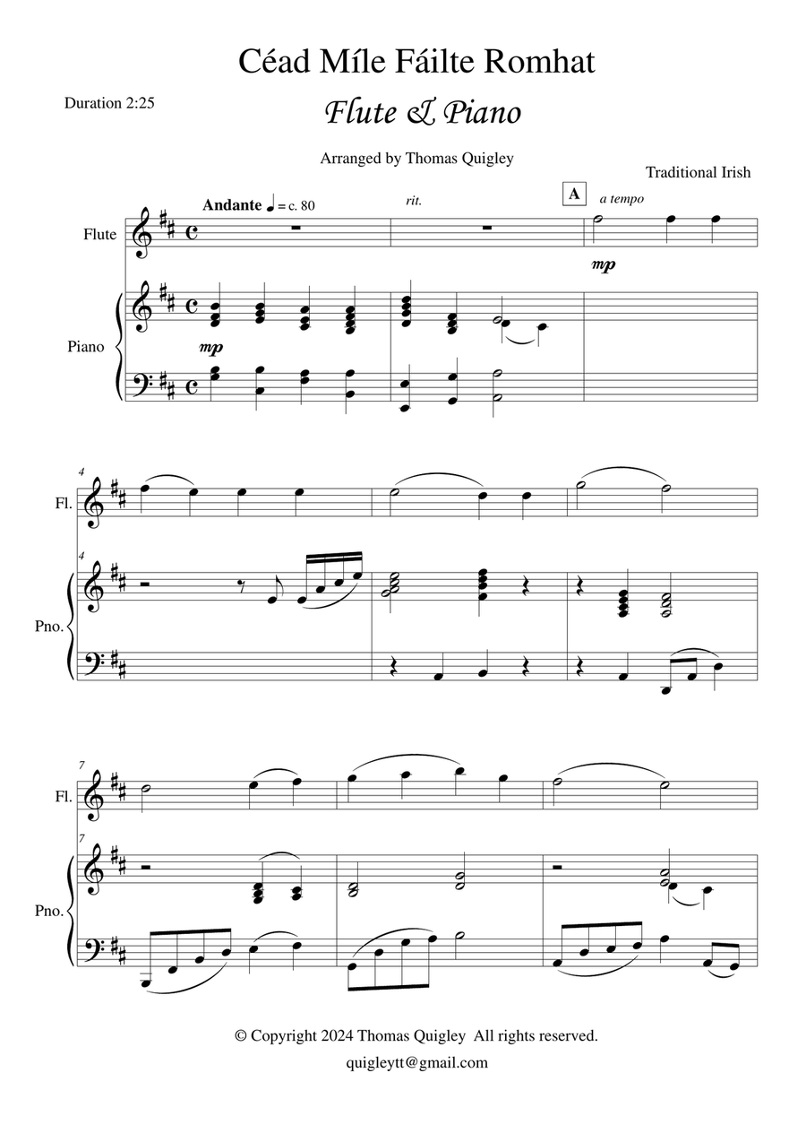 Cead Mile Failte Romhat Cead Mile Failte Romhat Flute Solo scores gallery preview page 2