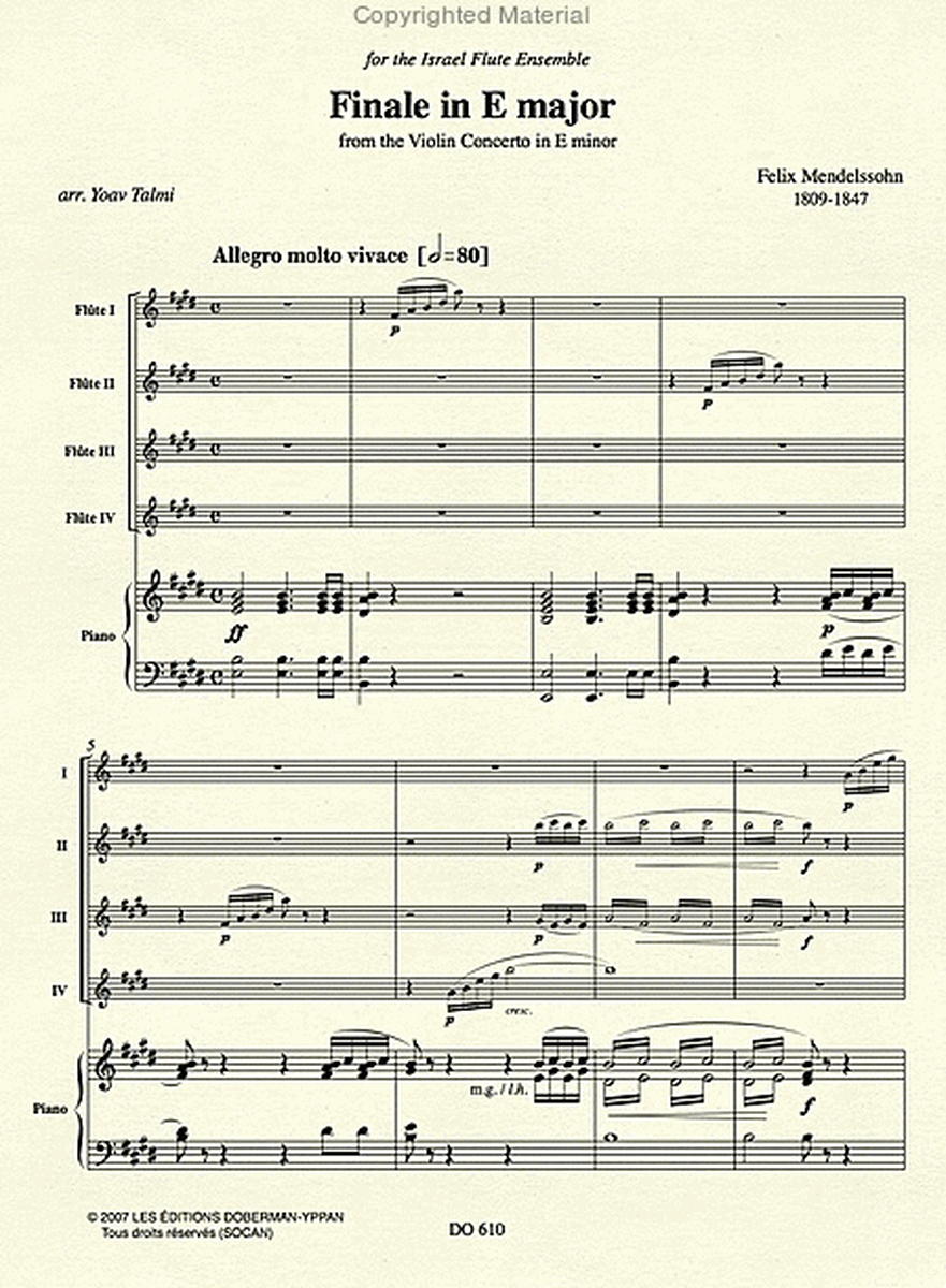 Finale in E major (4 fl. / pno)