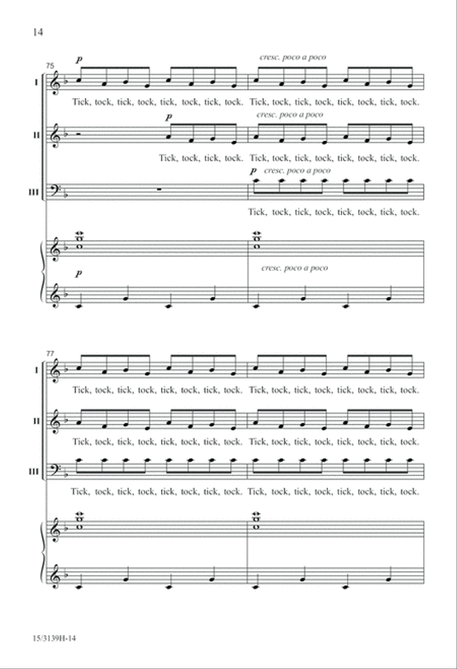 Just Like Clockwork! 3-Part scores gallery preview page 15